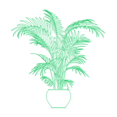 Plants Indoor Plants Potted Palms Editable Svg Line Art, Free Vectors File